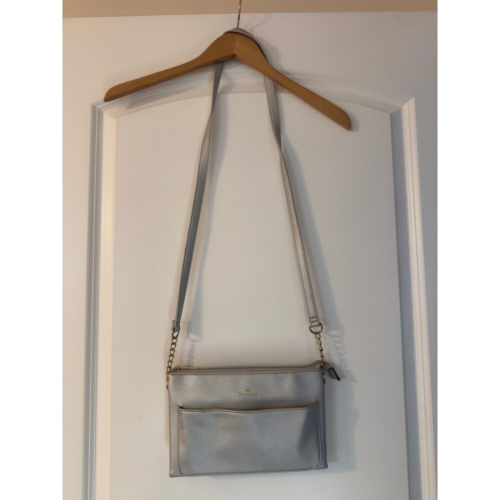 Juicy Couture Leather Shoulder Crossbody Bag Silver & Gold - BNWT
